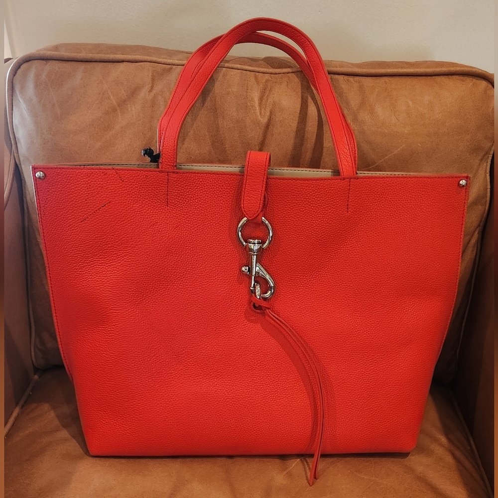 Rebecca Minkoff Megan Leather Tote Coral NWT
